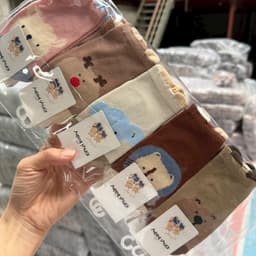 (ẢNH THẬT SHOP CHỤP) Set 5 Đôi Tất Cổ Cao Chống Trơn Cho Bé Trai Bé Gái 1-12 Tuổi, Tất Cổ Cao Chống Trơn Trượt Cho Bé 3