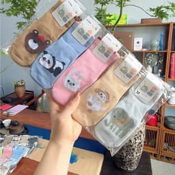 (ẢNH THẬT SHOP CHỤP) Set 5 Đôi Tất Cổ Cao Chống Trơn Cho Bé Trai Bé Gái 1-12 Tuổi, Tất Cổ Cao Chống Trơn Trượt Cho Bé 7