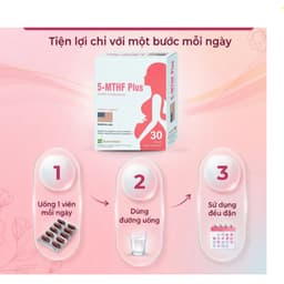 5 MTHF (hộp 30 viên) viên uống bổ sung Acid Folic / Folate, Sắt, Vitamin Tổng Hợp, Hỗ Trợ Sinh Sản, Ngăn Dị Tật Thai Nhi 6