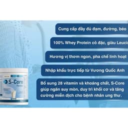 S-Core Powder 335g – bổ sung năng lượng, protein và các dưỡng chất thiết yếu cho người có nhu cầu dinh dưỡng tăng cao 2