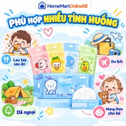 Bịch 8 Gói Khăn Ướt Mini Tiện Lợi Lau Tay Cá Nhân Dùng Khi Đi Chơi Du Lịch Dã Ngoại | HomeMartOnline68 3