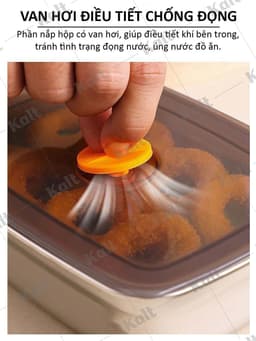 Hộp Đựng Thực Phẩm Inox 304 Chữ Nhật Nhiều Dung Tích Đựng Thực Phẩm Đa Năng KALT DT240800801 8