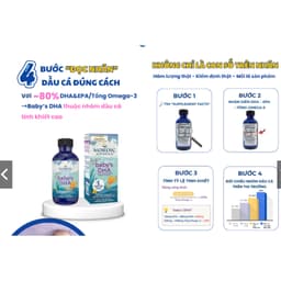 Nordic Naturals Baby's DHA 60ml - DHA Omega-3  Hỗ trợ phát triển khỏe mạnh cho não bộ,thị lực và hệ thần kinh Bé Từ 0-1T 6