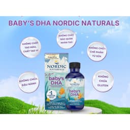 Nordic Naturals Baby's DHA 60ml - DHA Omega-3  Hỗ trợ phát triển khỏe mạnh cho não bộ,thị lực và hệ thần kinh Bé Từ 0-1T 4