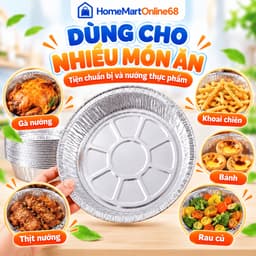 Combo 50 Khay Bạc Size 22cm Dùng Cho Nồi Chiên Không Dầu Tái Sử Dụng Khay Nướng Chịu Nhiệt | HomeMartOnline68 6