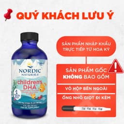 Nordic Naturals Children's DHA  ( CHAI 119ml. và 237 ml ) Vị Dâu - 530mg Omega-3 Cho Bé 1 tuổi+ Hỗ trợ phát triển não bộ 3