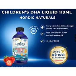 Nordic Naturals Children's DHA  ( CHAI 119ml. và 237 ml ) Vị Dâu - 530mg Omega-3 Cho Bé 1 tuổi+ Hỗ trợ phát triển não bộ 1