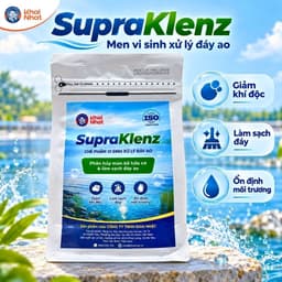 Men vi sinh xử lý đáy ao SupraKlenz Khai Nhật - Phân hủy mùn bã hữu cơ, Giảm khí độc NH3/H2S/NO2, Sạch đáy hiệu quả 1
