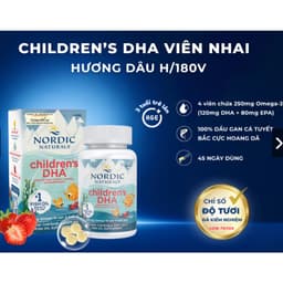 Nordic Naturals Children's DHA  (  180 Viên ) viên Nhai Vị Dâu - 250mg Omega-3 Cho Trẻ Em từ 3 tuổI. >SUSI SHOP 36 3