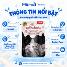 Pate Sữa Lắc FAENBEI 85g Cho Mèo Gà Sữa Dê Dễ Hấp Thu Cấp Nước Ngừa Sỏi Thận Súp Thưởng Thơm Ngon Cho Mèo Con Mèo Lớn 5