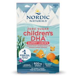 Nordic Naturals DHA Gummy Chews 30 Viên Nhai Thạch Vị Trái Cây - 600mg Omega-3 rTG Cho Bé 3+ 6