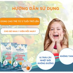 Nordic Naturals DHA Gummy Chews 30 Viên Nhai Thạch Vị Trái Cây - 600mg Omega-3 rTG Cho Bé 3+ 7