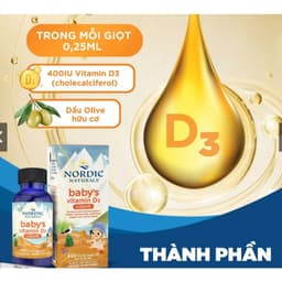 Vitamin D3 thuần tinh khiết Nordic Naturals lọ 22,5ml, Hỗ trợ phát triển hệ xương răng & nhịp giấc ngủ cho bé 0-12 tháng 5