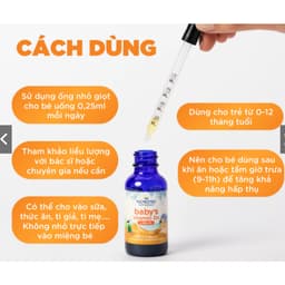 Vitamin D3 thuần tinh khiết Nordic Naturals lọ 22,5ml, Hỗ trợ phát triển hệ xương răng & nhịp giấc ngủ cho bé 0-12 tháng 6