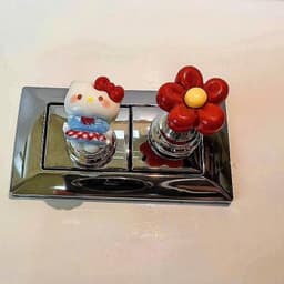 Bộ 4 Nút Ấn Bồn Cầu Decor Dễ Thương, Nút Nhấn Xả Bồn Cầu Trang Trí Họa Tiết Hoa Trái Tim, Phụ Kiện Nhà Tắm Tiện Lợi 6