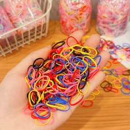 Hũ 1000 Chun Dây Buộc Tóc Nhiều Màu Sắc và Combo 100 dây cột tóc siêu dai. LMS 4