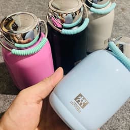 Bình giữ nhiệt mini cao cấp nắp gương 350ml và Họa Tiết Chim, Bướm, Cá 300ml/ Bình Giữ Nhiệt Bằng Thép Nhiều Màu. LMS 5