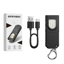 Đèn pin móc khóa LED COB Mini mạnh mẽ, sạc USB C, treo được, chống nước, dùng cho cắm trại, đi bộ, bỏ túi. 3
