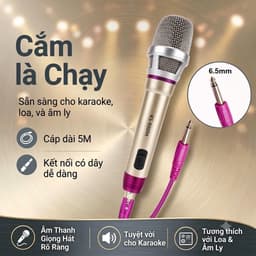 Mic có dây KS-9000H chuyên dùng Karaoke trên Loa Kéo, Âmly, Mixer 2