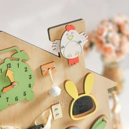 Bảng bận rộng - Busy board thương hiệu Woodness - Đồ chơi gỗ giáo cụ Montessori - Board game 3
