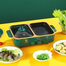 Bếp lẩu nướng 2 ngăn Hàn Quốc Baking (vuông) 8