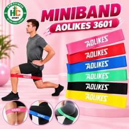 Dây Mini Band Cao Su Kháng Lực Aolikes A-3601 | Dây Miniband Tập Mông Đùi, Bộ 6 Dây Tặng Kèm Túi 1