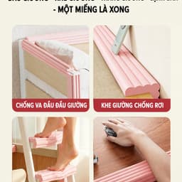 Bọc Bậc Cầu Thang Chống Trượt Dán Thang Giường Tầng - Miếng Đệm Xốp Ốp Chân Thang Bề Mặt Vân Nổi Êm Ái An Toàn 4