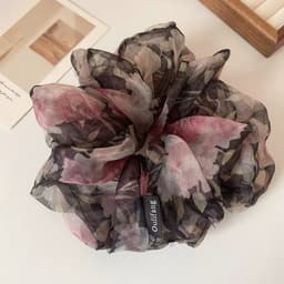 Buộc Tóc Bản To Nữ – Vải Satin / Voan Organza Họa Tiết, Phồng Xinh, Nhiều Mẫu Lựa Chọn 6