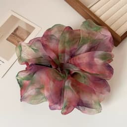 Buộc Tóc Bản To Nữ – Vải Satin / Voan Organza Họa Tiết, Phồng Xinh, Nhiều Mẫu Lựa Chọn 9