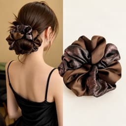 Buộc Tóc Bản To Nữ – Vải Satin / Voan Organza Họa Tiết, Phồng Xinh, Nhiều Mẫu Lựa Chọn 1