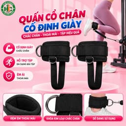Quấn Cổ Chân Có Dây Cố Định Giầy 4 Vị Trí Móc - Kickback Strap Tập Chân Mông Với Cáp Tại Phòng GYM 1