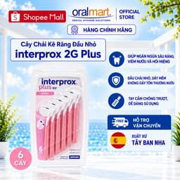 Cây Chải Kẽ Răng 2G Plus Interdental Brush Đầu Nhỏ – Dễ Chải Kẽ Răng Sau (Vỉ 6 Cây) Nhập Khẩu Tây Ban Nha 1