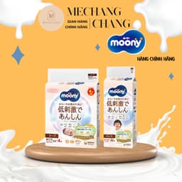 Tã dán / quân  Moony trắng Dịu Nhẹ siêu cao cấp NB62+4/S58+2/M46/L38 2