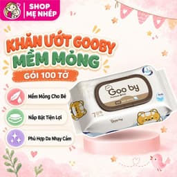 Khăn ướt Gooby Premium cao cấp không mùi an toàn cho trẻ sơ sinh Gói 60 - 100 TỜ 1