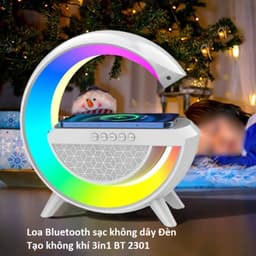 Loa bluetooth ko dây playlist K4+ và (BT 2301/ G500) Sạc Không Dây Đèn Tạo Không Khí 3in1. LMS 9