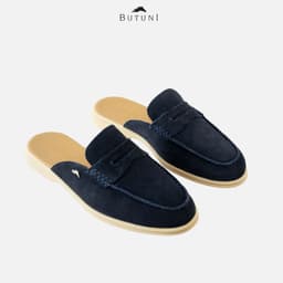 Giày Sục Nam Giày Da Bò Lộn BUTUNI Portofino Mule Đế Cao Su Cao Cấp, Thiết Kế Công Sở Trẻ Trung 6