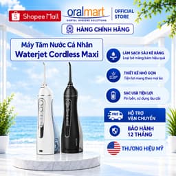 Máy Tăm Nước Waterjet Flosser Cordless Maxi, Không Dây, Dùng Được Cho Người Niềng Răng, Bảo Hành 12 Tháng 1