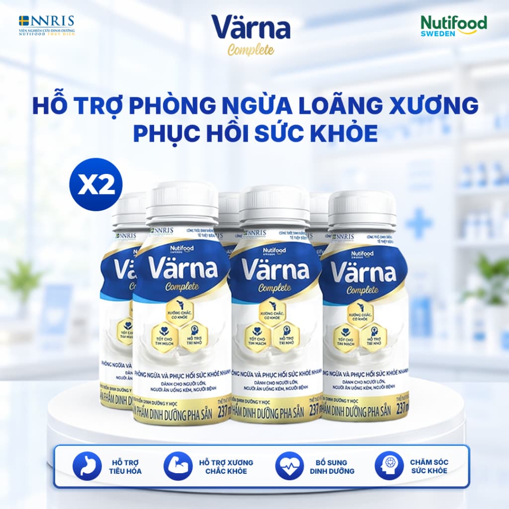 Sữa Bột Pha Sẵn Varna Complete (12 Chai 237ml) - Hỗ Trợ Cải Thiện Xương Khớp - Phục Hồi Nhanh