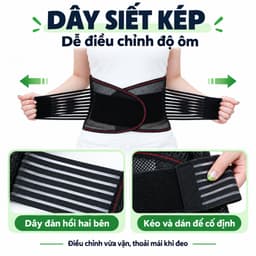 Đai Lưng Cột Sống 4 Thanh Thép Hỗ Trợ Người Đau Lưng, Thiết Kế Mỏng Thoáng Khí, Tiện Đeo Khi Đi Làm 5