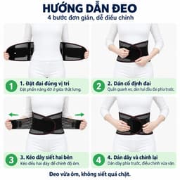 Đai Lưng Cột Sống 4 Thanh Thép Hỗ Trợ Người Đau Lưng, Thiết Kế Mỏng Thoáng Khí, Tiện Đeo Khi Đi Làm 9
