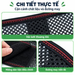 Đai Lưng Cột Sống 4 Thanh Thép Hỗ Trợ Người Đau Lưng, Thiết Kế Mỏng Thoáng Khí, Tiện Đeo Khi Đi Làm 7