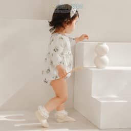 Tất Ren 2 Tầng Cho Bé Gái Phối Bèo Hoa Nơ Nhỏ Dễ Thương, Vớ Bèo Ren Thời Trang Hàn Quốc SNBABYKIDS 4
