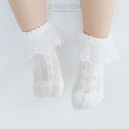 [TỔNG HỢP] Tất vớ ren tiểu thư cho bé gái, vớ trắng phối ren thôi nôi đầy tháng cho bé SNBABYKIDS 3