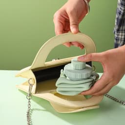 Bình nước du lịch xếp gọn silicone 600ml. LMS 9