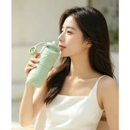 Bình nước du lịch xếp gọn silicone 600ml. LMS 6