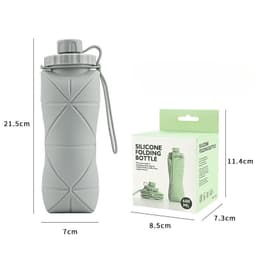 Bình nước du lịch xếp gọn silicone 600ml. LMS 3