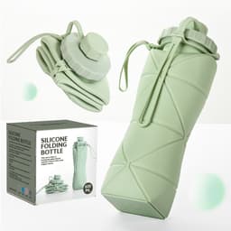 Bình nước du lịch xếp gọn silicone 600ml. LMS 2