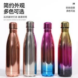Bình nước tráng gương loang màu cổ dài 500ml 9