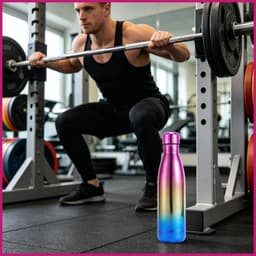 Bình nước tráng gương loang màu cổ dài 500ml 6