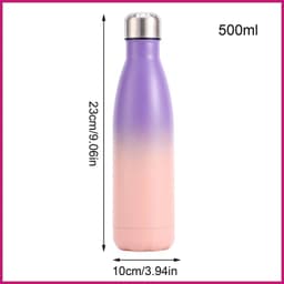 Bình nước tráng gương loang màu cổ dài 500ml 8